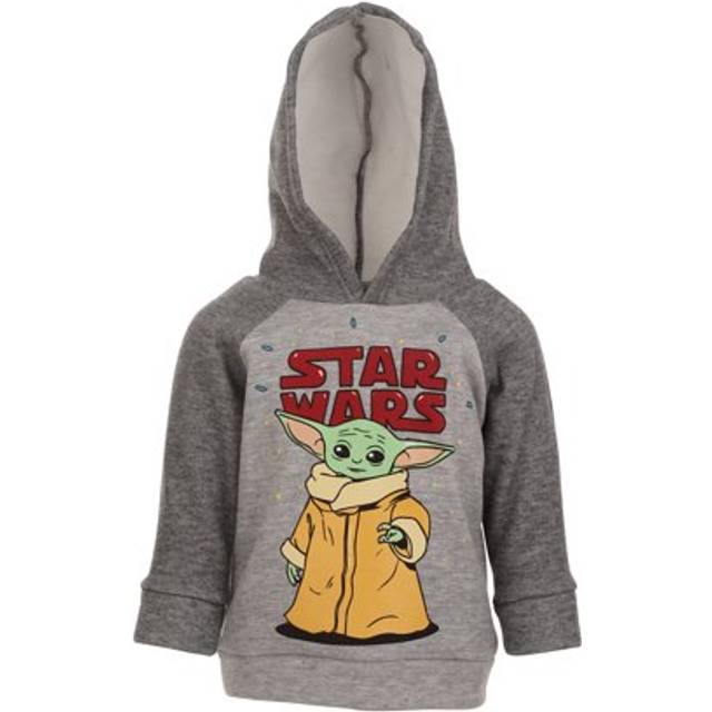 STAR WARS The Mandalorian Grogu Toddler Boys Fleece Pullover Hoodie Gray 5T