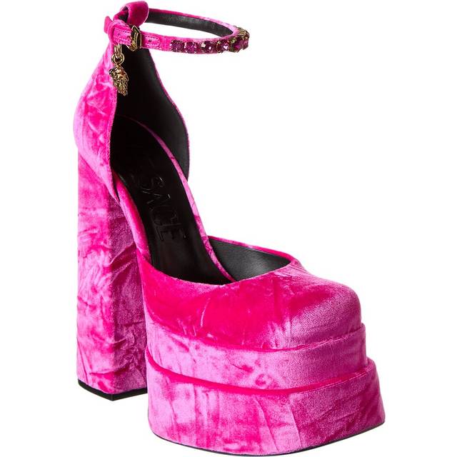 Versace Medusa Aevitas Velvet Platform Pump