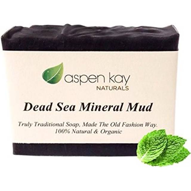 Aspen Kay Naturals Handmade Dead Sea Mud Soap Bar  Activated Charcoal & Pure Essential Oils  4.5 oz Bar