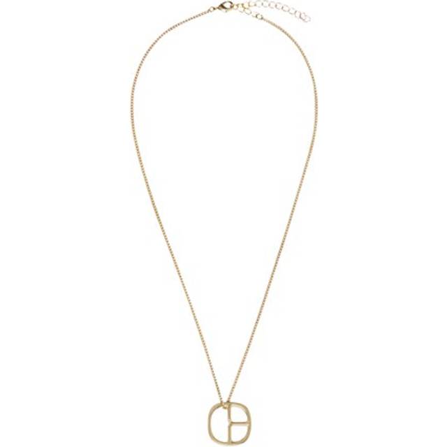 Collier pendentif monogramme doré - OR PALE - TU
