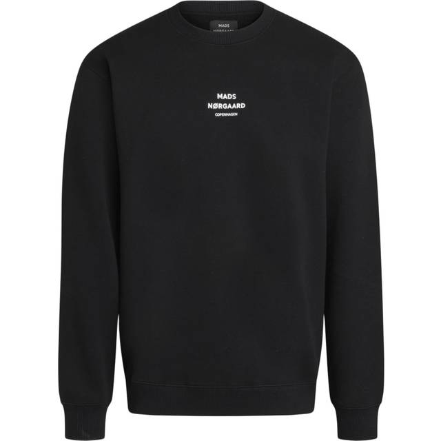 Mads Nørgaard Standard Crew Logo Sweat - Black - gavehylden.dk