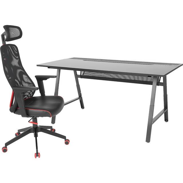 UTESPELARE / MATCHSPEL skrivbord och stol för gaming, svart