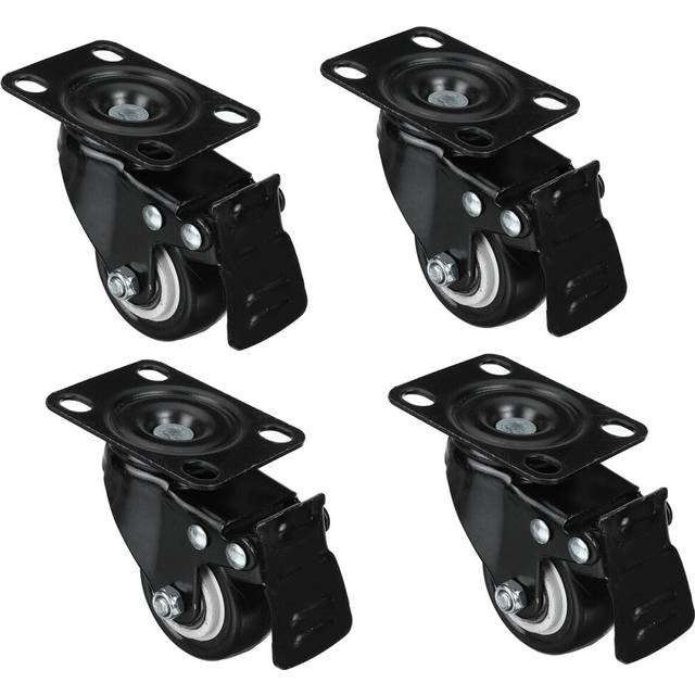 "4pcs 2"" 50mm Swivel Castor Wheel Heavy Duty 200KG Trolley Furniture Caster Rubber"