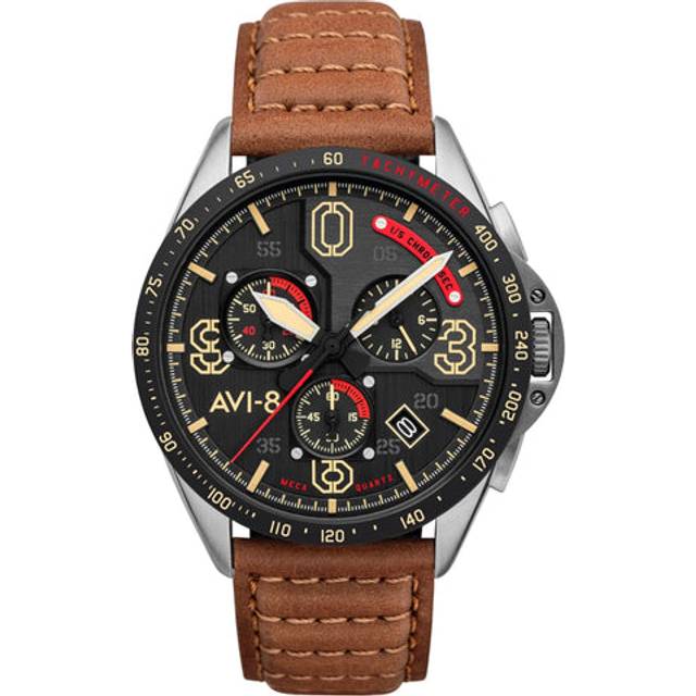 AVI-8 Watch P-51 Mustang Blakeslee Chronograph Bronze Oak - Black