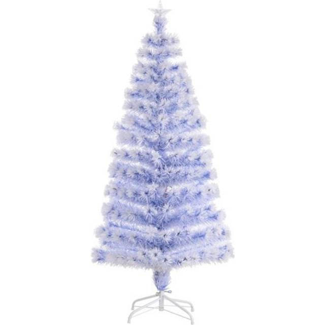 Bon Noel 5ft Snowy Pre-Lit Artificial Christmas Tree with 20 LED Lights, Blue