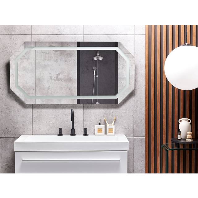Audrie Lighted Wall Mounted Bathroom / Vanity Mirror (60cm H X 120cm W X 4cm D)