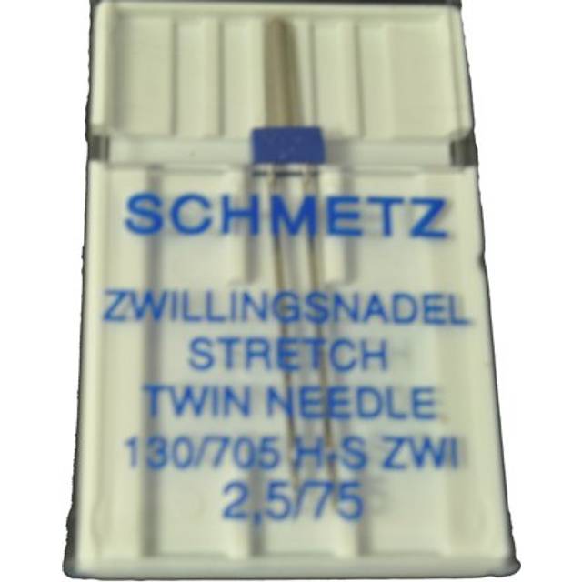 Schmetz Stretch Twin Sewing Machine Needle, Size 2.5/75