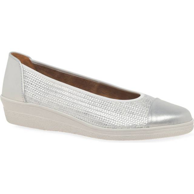 Gabor Petunia Womens Accent Low Heeled Pumps Colour: Ice/Silver, Size: 5.5