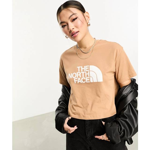 The North Face, Topp, Dam, S, Bomull, Cropped Easy Tee - beige (S)