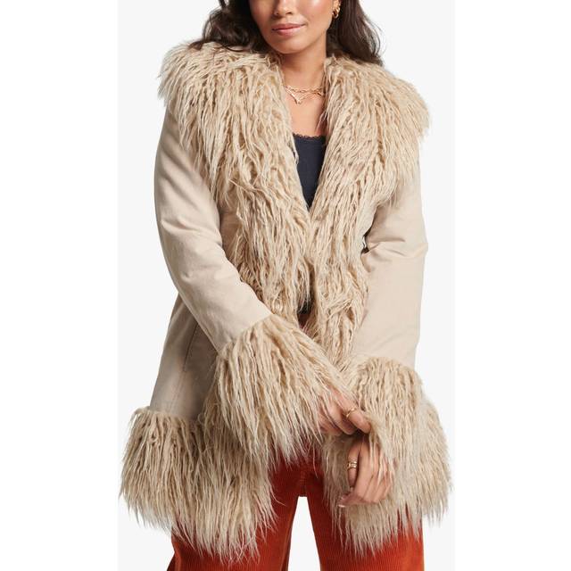 Superdry Faux Fur Lined Afghan Coat