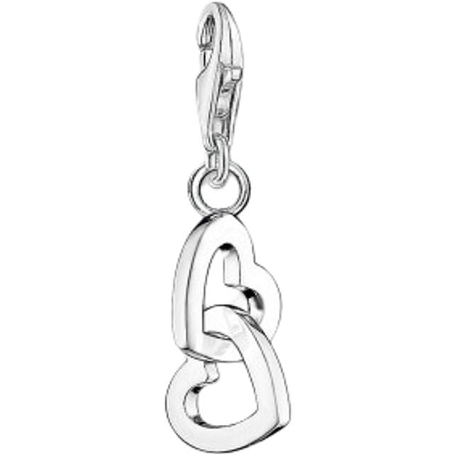 THOMAS SABO Silver 2 Entwined Hearts Charm 0773-001-12