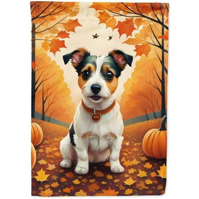 Carolines Treasures DAC1051CHF Jack Russell Terrier Fall House Flag Large Porch Sleeve Pole Decorative Outside Yard Banner Artw