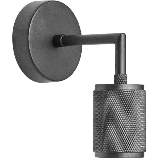 Knurled Edison Wall Light, Pewter - Dark Grey - One Size