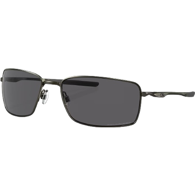 Oakley Square Wire Polarized Grey Rectangular Mens Sunglasses OO4075 407504 60 (Size 60)