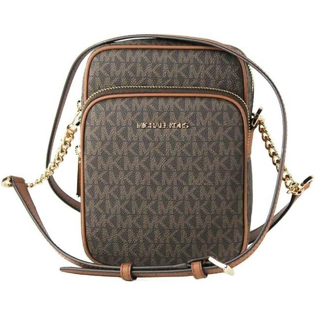 MK Jet Set Travel Medium Logo Crossbody Bag - Brown - Michael Kors - ONE SIZE