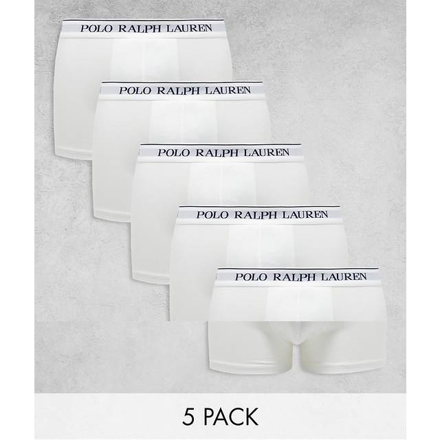 Polo Ralph Lauren 5 Pack Classic Trunks - White, White, Size S, Men