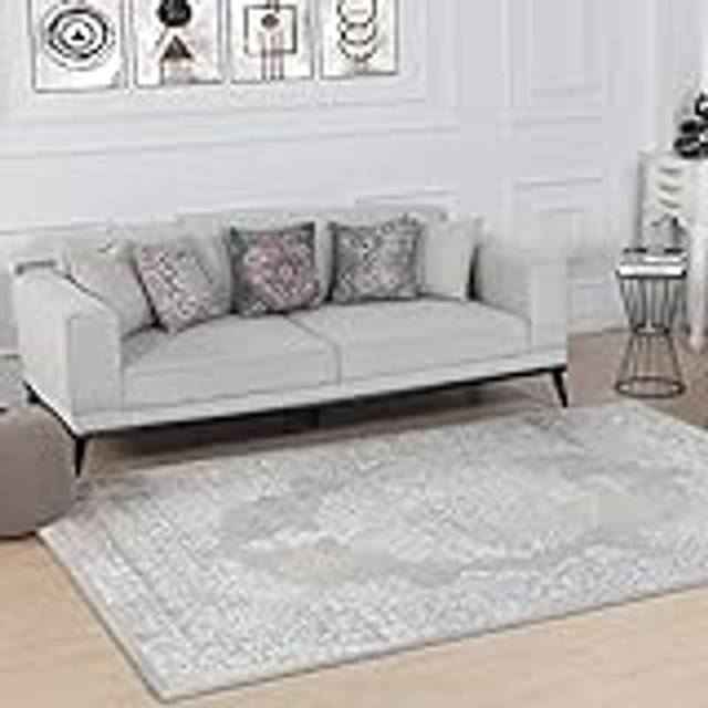 Beige/Off-White/Grey Rug - Beige;Grey;Cream (Rectangle 120 x 170cm)