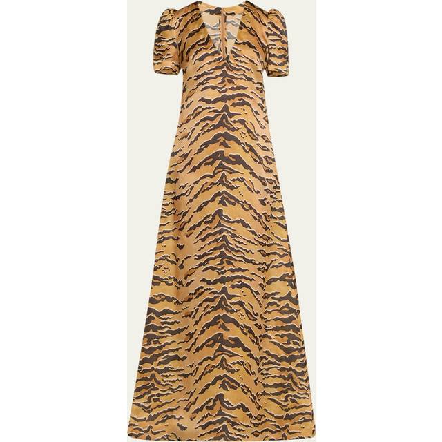 Robe longue en soie - Multicolore - 2