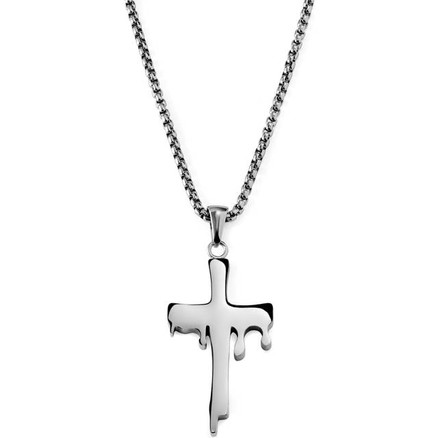 Fahrenheit | Melting Steel Cross Necklace