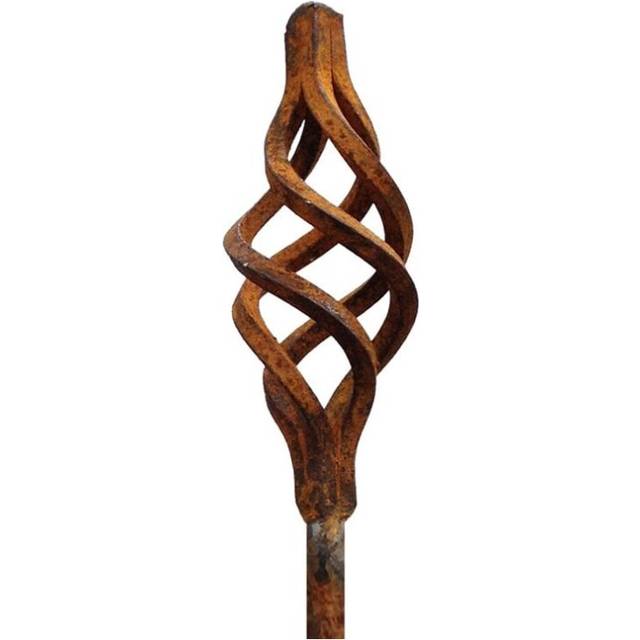 (Small - Pack of 3) Rusty Metal Spiral Garden Stake