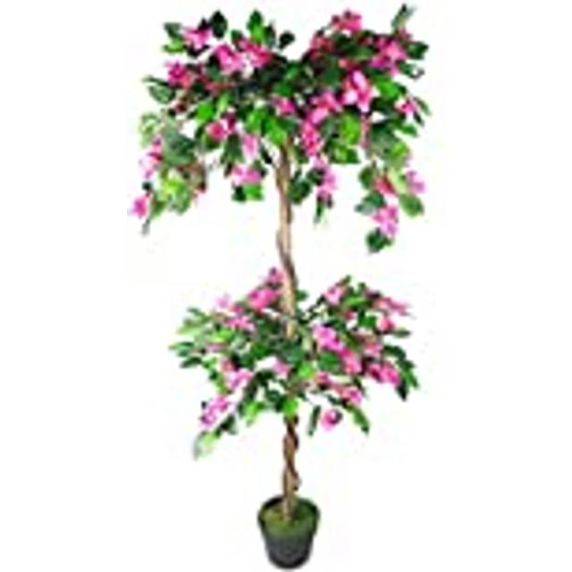 Leaf Floor Flowering Tree in Pot Green 140cm H X 60cm W X 60cm D