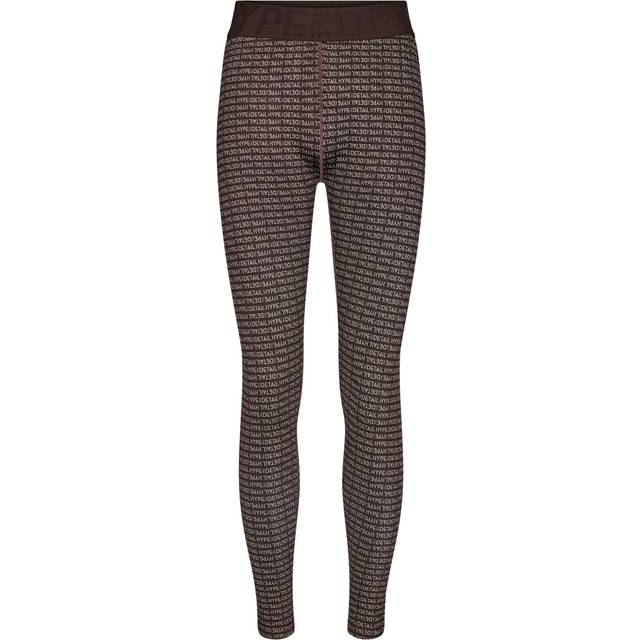 Hype The Detail Printed leggings, brun, Storlek: XS, Kvinnor