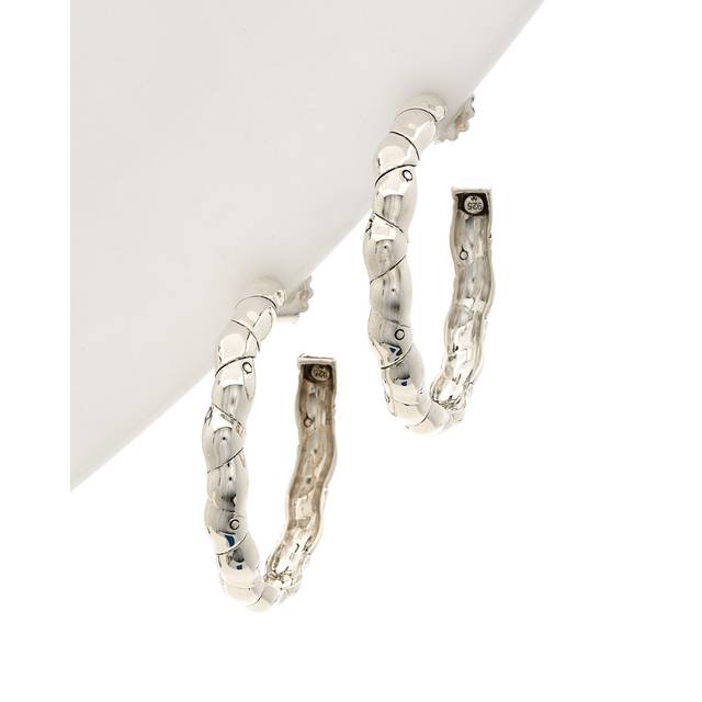 John Hardy Bamboo Silver Hoops