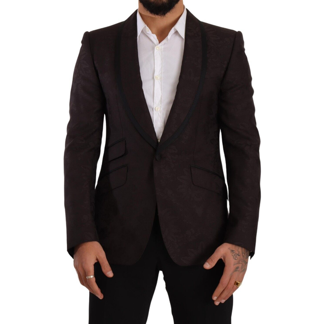 Dolce & Gabbana, Jacka, Herr, M, Polyester, Burgundy Shawl Lapel Blazer - red (M)