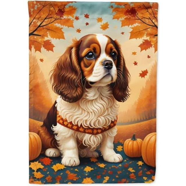 Carolines Treasures DAC1033CHF Cavalier Spaniel Fall House Flag Large Porch Sleeve Pole Decorative Outside Yard Banner Artwork