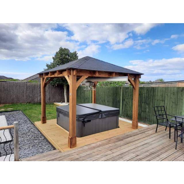Leviathan Timber Gazebo W3.2m x D3.2m Wooden - Dunster House