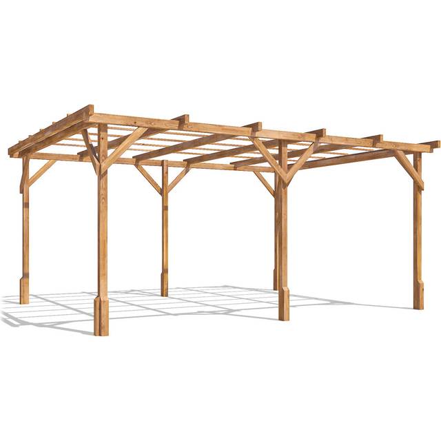 Dunster House Wooden Pergola Garden Plants Frame Utopia 4m x 3m (13' x 10')
