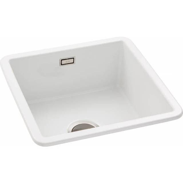 Abode Sandon 1.0 Bowl White Ceramic Undermount Kitchen Sink