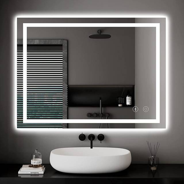 Anhar Lighted Wall Mounted Bathroom Mirror (60cm H X 80cm W X 3.5cm D)