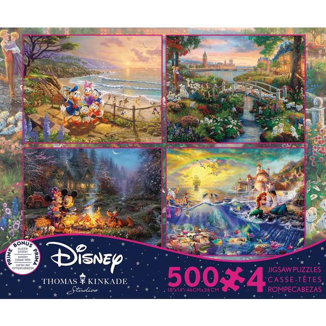 Ceaco - 4 in 1 Multipack - Thomas Kinkade - Disney Dreams Collection -