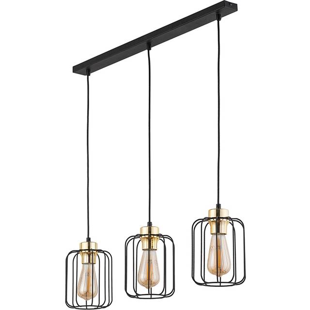 Edit Galaxy 3 Light Bar Ceiling Pendant - Black & Gold