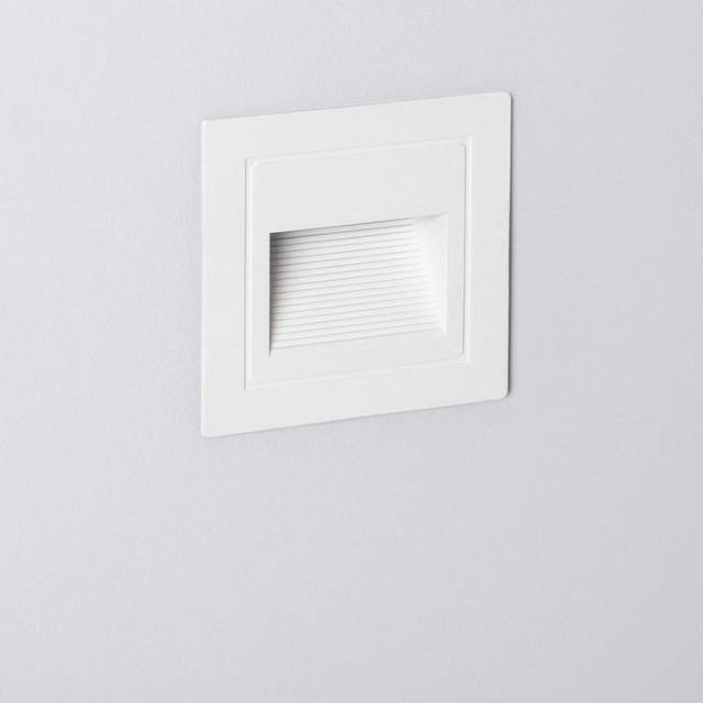 Edit Wabi 3W Square Cool White LED Recessed Outdoor Wall Light - White