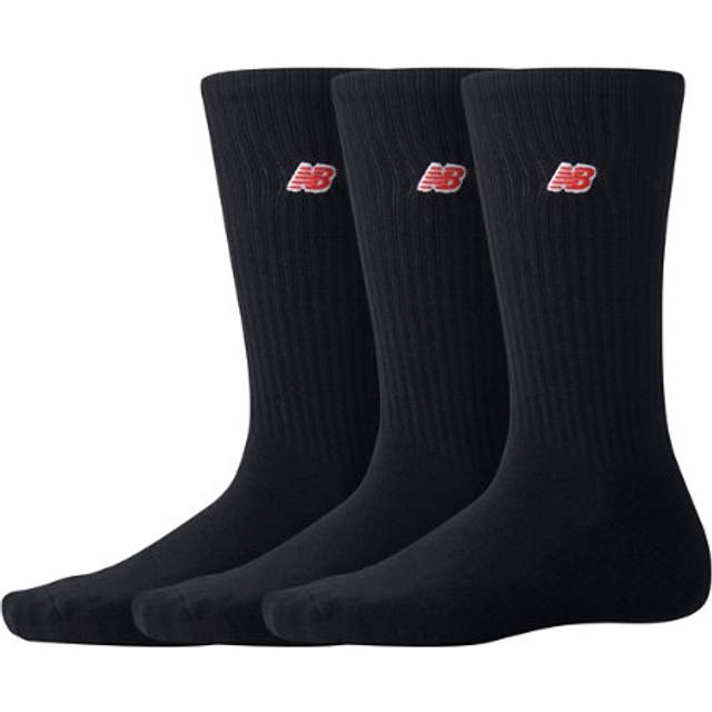 New Balance Strumpor Patch Logo Crew 3-pack - Svart - ['Svart'] (39-42)