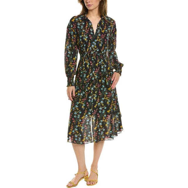 Marchesa Notte Floral Midi Dress