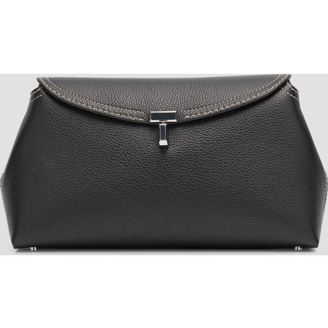 Toteme T-Lock Small leather clutch - black (One Size)