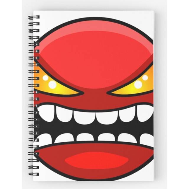 Spiral Notebook Geometry dash Insane demon A5 120 Pages