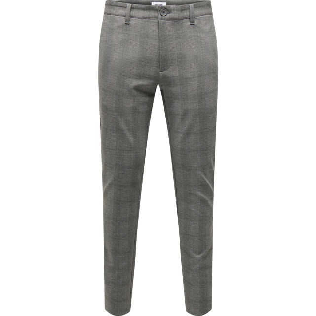 ONLY & SONS - Byxor onsMark Slim Check Pant - Grå