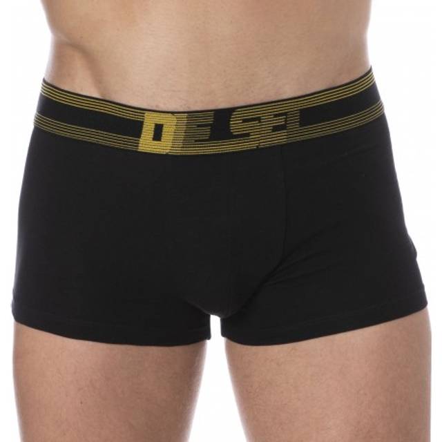Diesel Damien Cotton Boxer Briefs - Black - Gold