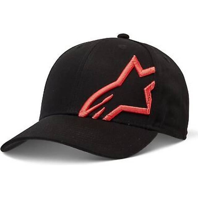 Alpinestars - Svart adjustable Keps - Corp 4 Black/Warm Red Adjustable @ Hatstore