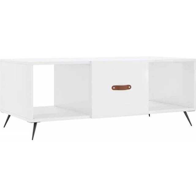 vidaXL Coffee Table High Gloss White 102x50x40 cm Engineered Wood