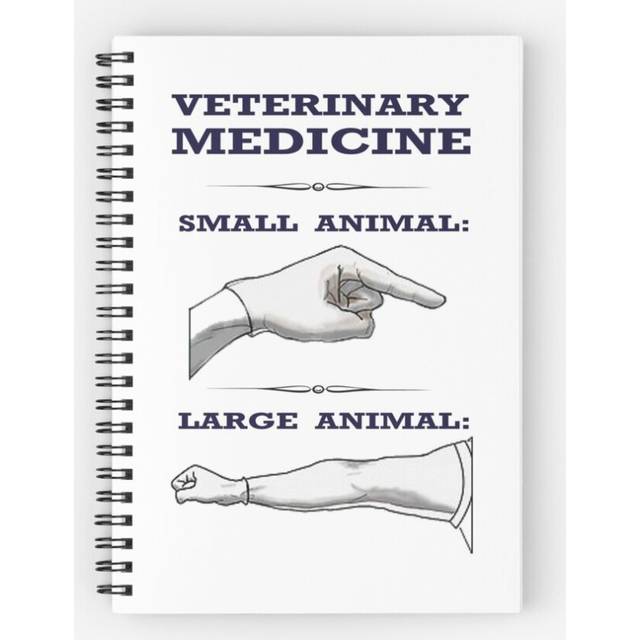 Spiral Notebook Veterinary Medicine - Large vs. Small Animal A5 120 Pages