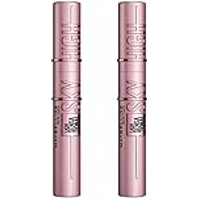 Maybelline New York Mascara sensationella ögonfransar Sky High, volym och förlängning, definierad, böjd och mångfaldig, svart, 2 stycken