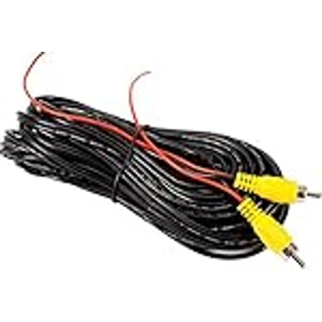 videokabel, 15m / 49.2ft till hane Audio Video AV-kabel för bil Backkamera DVD CD-spelare TV Box
