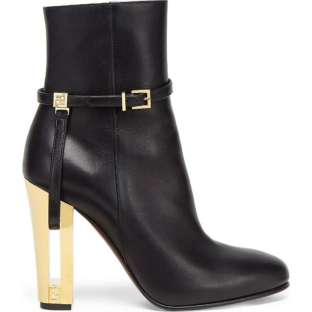 Leather Booties With Strao Heel 10 cm size 39 (39)