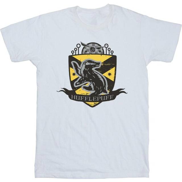 Hufflepuff Chest Badge T-Shirt - White - XXL