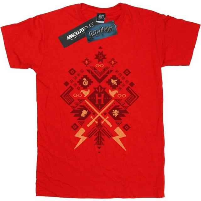 Christmas Pattern T-Shirt - Red - L